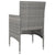 5 Piece Garden Dining Set Poly Rattan & Solid Acacia Wood Grey