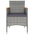 5 Piece Garden Dining Set Poly Rattan and Tempered Glass Grey