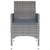 5 Piece Garden Dining Set Poly Rattan and Tempered Glass Grey