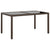 5 Piece Garden Dining Set Poly Rattan and Tempered Glass Brown