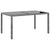 5 Piece Garden Dining Set Poly Rattan and Tempered Glass Grey
