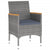 5 Piece Garden Dining Set Poly Rattan Grey