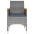 5 Piece Garden Dining Set Poly Rattan Grey