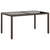 7 Piece Garden Dining Set Poly Rattan and Tempered Glass Brown