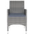 7 Piece Garden Dining Set Poly Rattan Grey