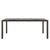 7 Piece Garden Dining Set Poly Rattan and Tempered Glass Brown