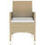 9 Piece Garden Dining Set Poly Rattan Beige