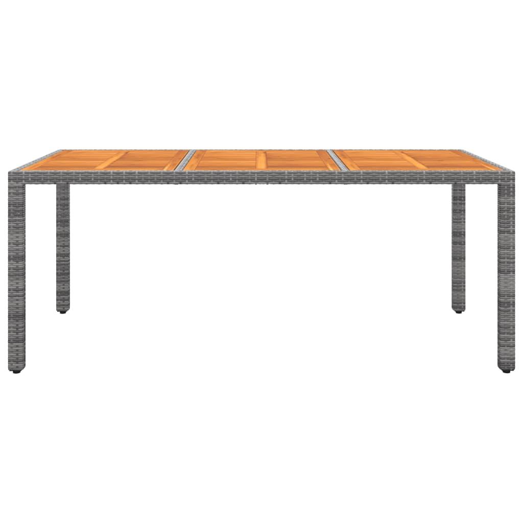 9 Piece Garden Dining Set Poly Rattan Grey