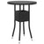 3 Piece Garden Dining Set Poly Rattan Black