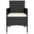 5 Piece Garden Lounge Set Poly Rattan Black