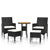 5 Piece Garden Lounge Set Poly Rattan Black