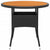 3 Piece Garden Dining Set Poly Rattan Black