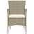 5 Piece Garden Dining Set Poly Rattan Beige