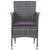 5 Piece Garden Dining Set Poly Rattan Grey
