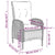3 Piece Garden Dining Set Poly Rattan Grey