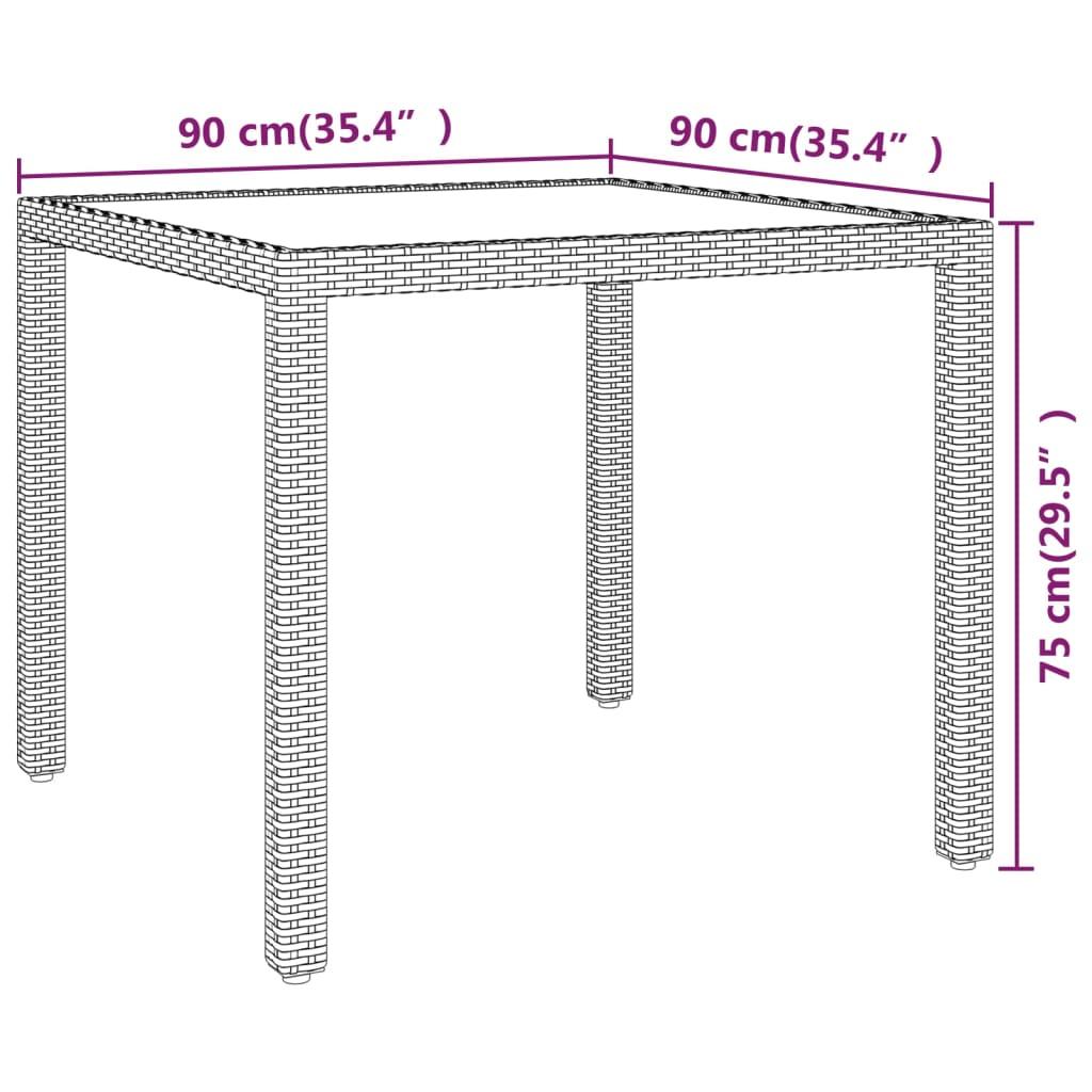 5 Piece Garden Dining Set Poly Rattan Grey