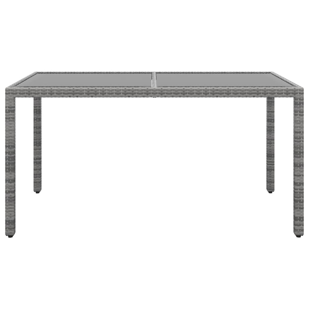 5 Piece Garden Dining Set Poly Rattan Grey