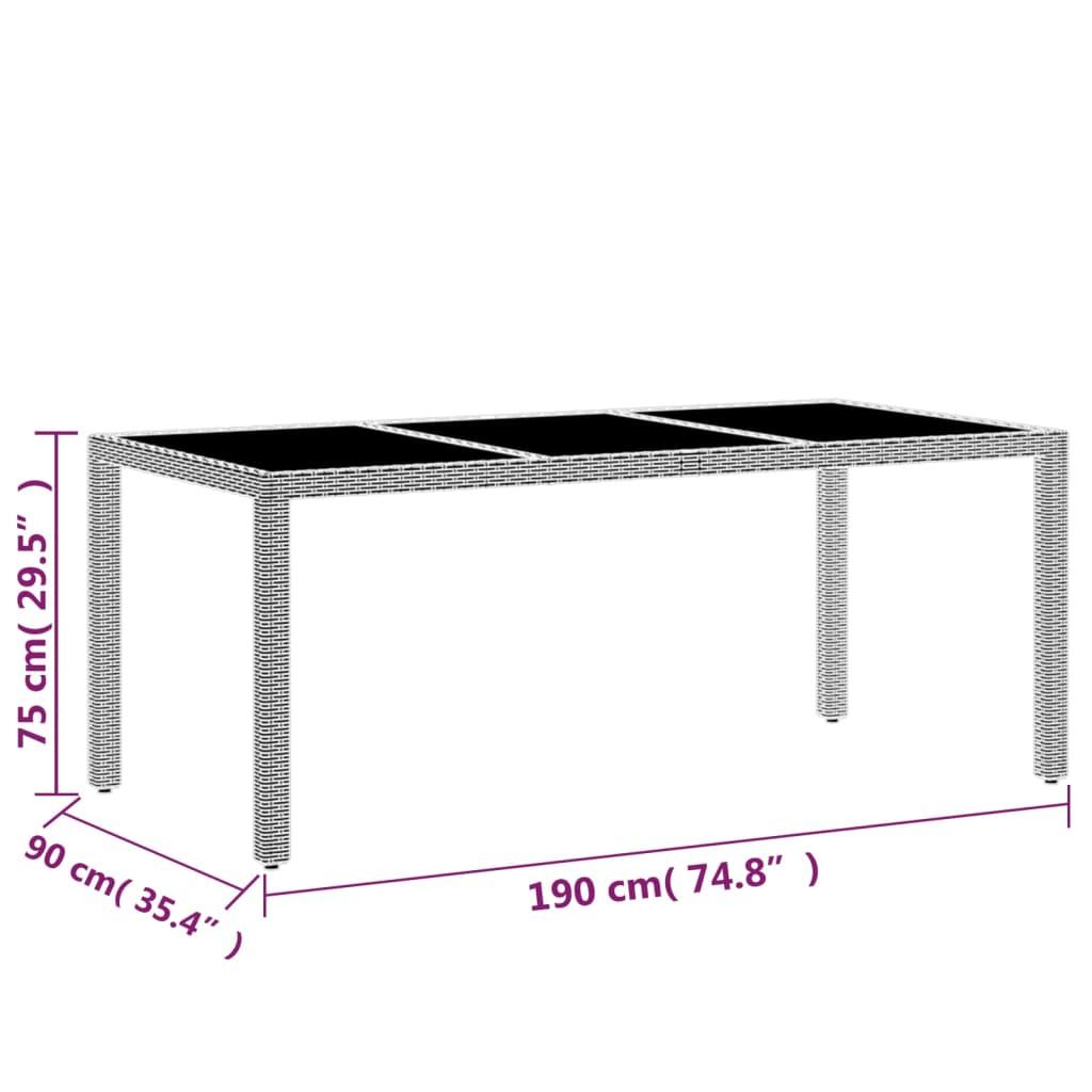 9 Piece Garden Dining Set Poly Rattan Grey