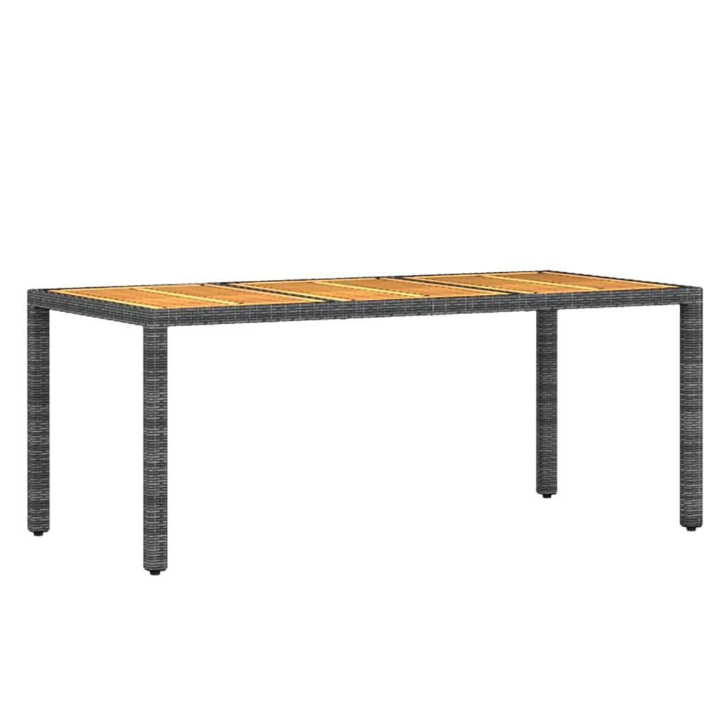 7 Piece Garden Dining Set Poly Rattan Black