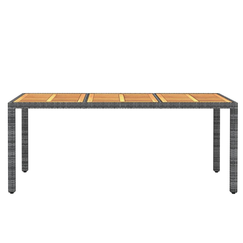 7 Piece Garden Dining Set Poly Rattan Black