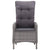 5 Piece Garden Dining Set Poly Rattan and Glass Grey