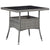 5 Piece Garden Dining Set Poly Rattan and Glass Grey