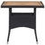 3 Piece Garden Dining Set Poly Rattan and Acacia Wood Black