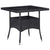 5 Piece Garden Dining Set Poly Rattan and Glass Black