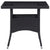 5 Piece Garden Dining Set Poly Rattan and Glass Black