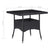 5 Piece Garden Dining Set Poly Rattan and Glass Black