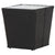 3 Piece Garden Bistro Set Poly Rattan and Glass Black