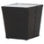 3 Piece Garden Bistro Set Poly Rattan and Glass Black