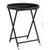 3 Piece Garden Bistro Set Poly Rattan and Glass Black