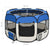 Foldable Dog Playpen with Carrying Bag Blue 90x90x58 cm