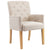 Dining Chairs with Armrests 2 pcs Beige Fabric