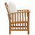 4 Piece Garden Lounge Set with Cushions Solid Acacia Wood