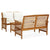 3 Piece Garden Lounge Set with Cushions Solid Acacia Wood