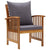 4 Piece Garden Lounge Set with Cushions Solid Acacia Wood (310258+310264)