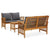 3 Piece Garden Lounge Set with Cushions Solid Acacia Wood (310261+310264)