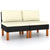 Middle Sofas 2 pcs Poly Rattan and Solid Eucalyptus Wood