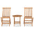 3 Piece Folding Outdoor Dining Set Solid Wood Teak
