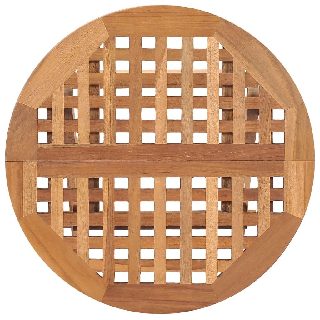3 Piece Folding Outdoor Dining Set Solid Wood Teak