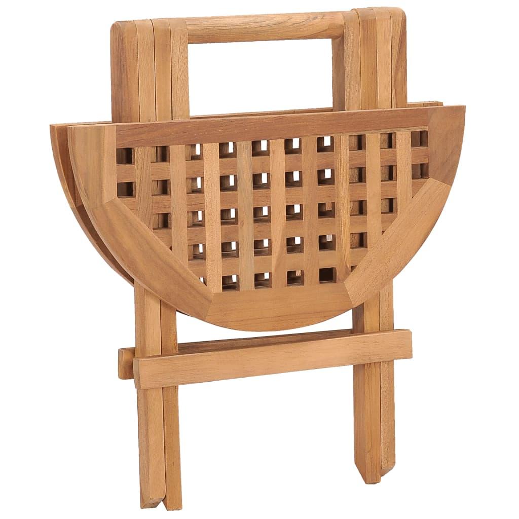 3 Piece Folding Outdoor Dining Set Solid Wood Teak