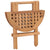 3 Piece Folding Outdoor Dining Set Solid Wood Teak