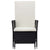 3 Piece Garden Lounge Set with Cushions Poly Rattan Black