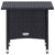 3 Piece Garden Lounge Set with Cushions Poly Rattan Black
