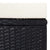 3 Piece Garden Lounge Set with Cushions Poly Rattan Black