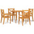5 Piece Garden Dining Set Solid Wood Acacia