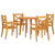5 Piece Garden Dining Set Solid Wood Acacia