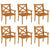 7 Piece Garden Dining Set Solid Wood Acacia